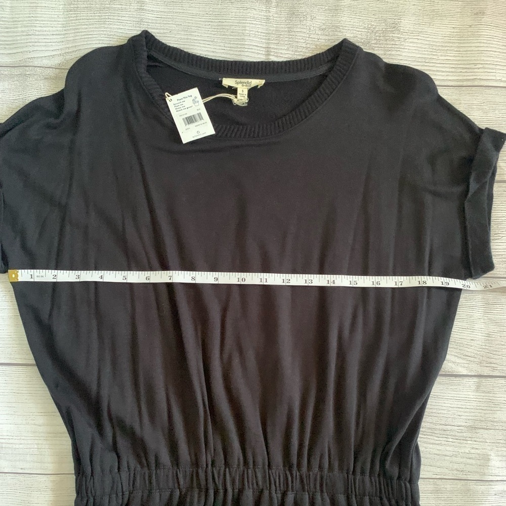 NWT Splendid Women’s Black Short Sleeve Ultra Soft Dress in Size S - Picture 4 of 9